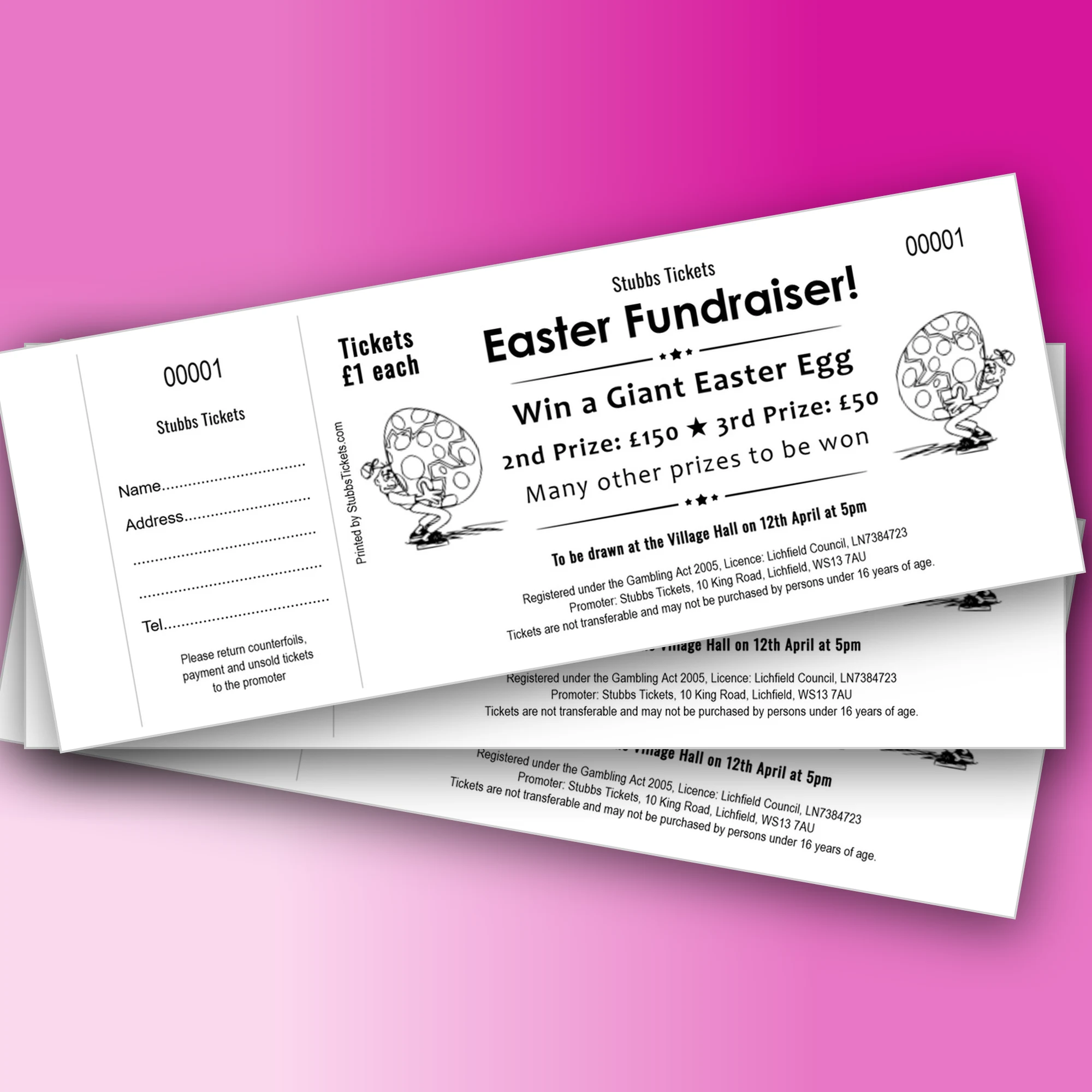 Easter Raffle Header Easter Raffle Tickets - Giant Egg