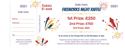 Full colour Bonfire Night design