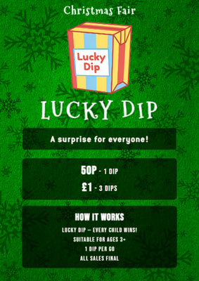 Christmas Green Stall Sign template