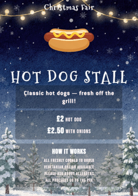 Christmas Night Stall Sign template