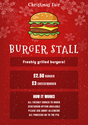 Christmas Stall Sign template