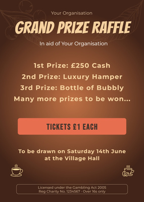 Community-Fundraising Coffee Morning - Flyers Raffle template