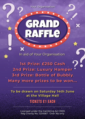 Quiz Night Raffle 1 template