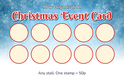 Christmas Event Token Card template