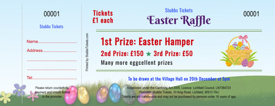 Raffle ticket design - Easter Raffle Tickets - Hamper