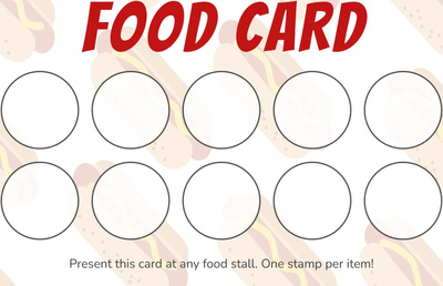 Food Token Card template