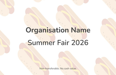 Food Token Card template, back