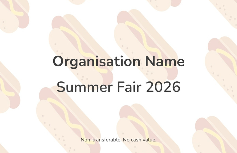 Food Token Card, back
