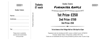 Fundraiser Raffle Tickets – Bunting with Logo Space