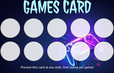 Games Token Card template