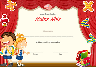 Maths, a certificate design