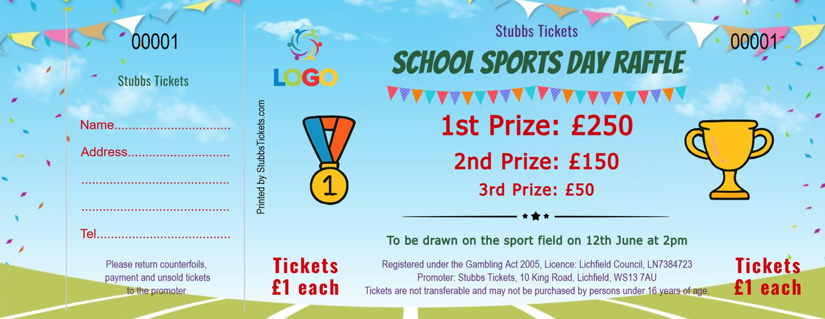 Custom Raffle Tickets | Personalised Designs & Templates | Stubbs Tickets