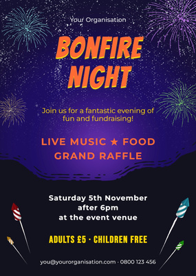 Seasonal Bonfire Night - Flyers template