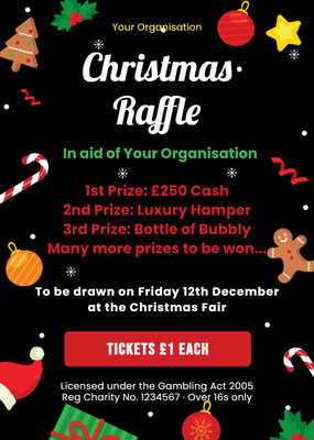 Seasonal Christmas - Flyers Raffle template