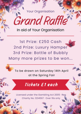 Seasonal Spring - Flyers Raffle template