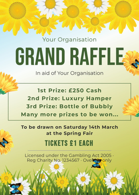 Seasonal Spring - Flyers Raffle template