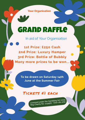 Seasonal Spring - Flyers Raffle template