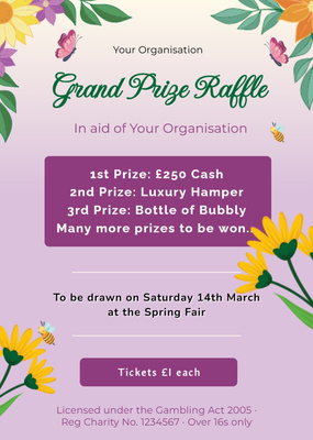 Seasonal Spring - Flyers Raffle template